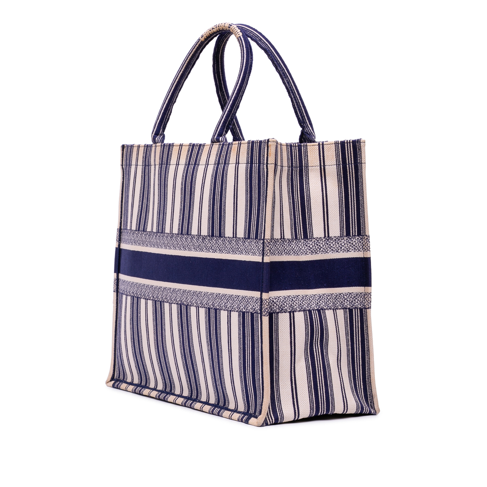 Pre-Loved Dior Large Canvas Striped Book Tote - Picture 2 of 11